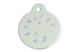 Penning Rond Design Vlinders     ID-penning - Hondenpenning - Kattenpenning
