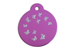 Penning Rond Design Vlinders     ID-penning - Hondenpenning - Kattenpenning