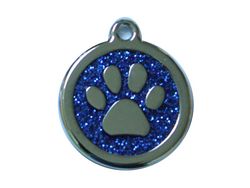 Rond Shine poot 30mm     ID-penning - Hondenpenning - Kattenpenning