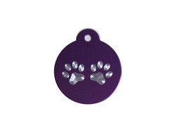 Penning Rond 24mm Design Pootjes     ID-penning - Hondenpenning - Kattenpenning