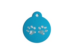 Penning Rond 24mm Design Pootjes     ID-penning - Hondenpenning - Kattenpenning