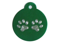Penning Rond 32mm Design Pootjes     ID-penning - Hondenpenning - Kattenpenning