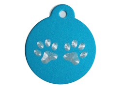 Penning Rond 32mm Design Pootjes     ID-penning - Hondenpenning - Kattenpenning