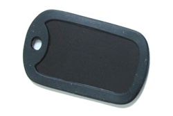ID-TAG met zwarte silencer     ID-penning - Hondenpenning - Kattenpenning